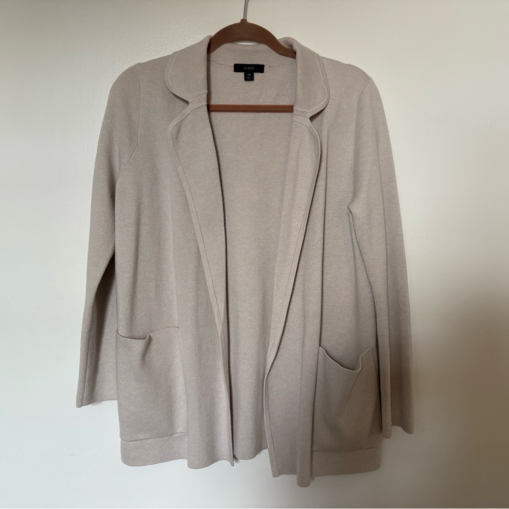 J. Crew collared cardigan cotton/wool